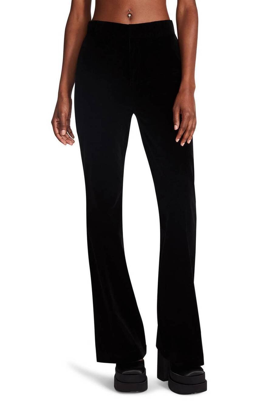 NEW STEVE MADDEN harlow high waisted velvet pant in black